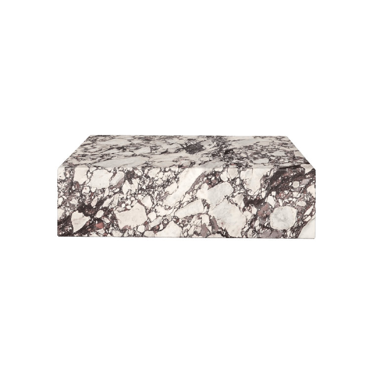 BETACH Genuine Marble Block Coffee Table Calacatta Viola Marble